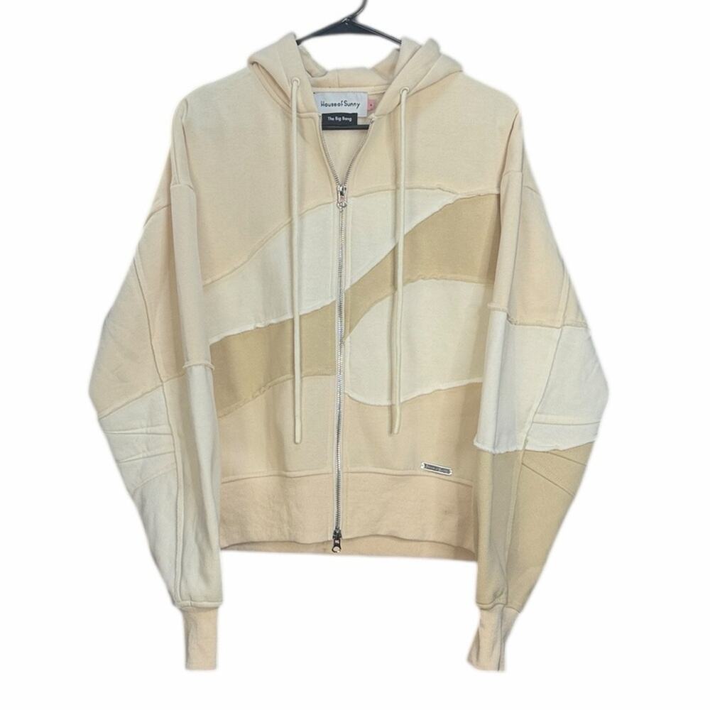 HOUSE OF SUNNY Patchwork Landscape Hoodie in Marble Unisex Small